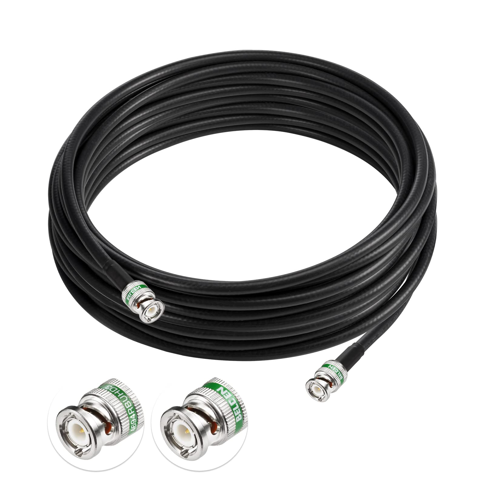 Superbat 15m 4K UHD SDI Cable, BNC Male to Male, 75ohm, Supports 6G/12G-SDI, Compatible with SDI Monitor, Video Switcher, Router, etc