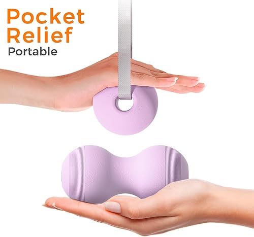 Miniatura 4 de VICSKY Pelota de masaje de cacahuete  Doble bola de liberación miofascial de lacrosse, rodillo de tejido profundo para cuello, espalda y pies,