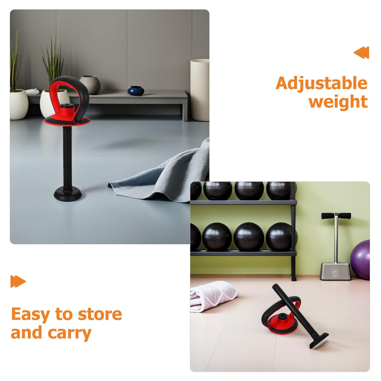 Abaodam Impugnature Regolabili per Kettlebell Base e Dado di Montaggio Accessori Fitness Compatti per Allenamento Domestico e Palestra Parte di Montaggio Versatile per Pesi