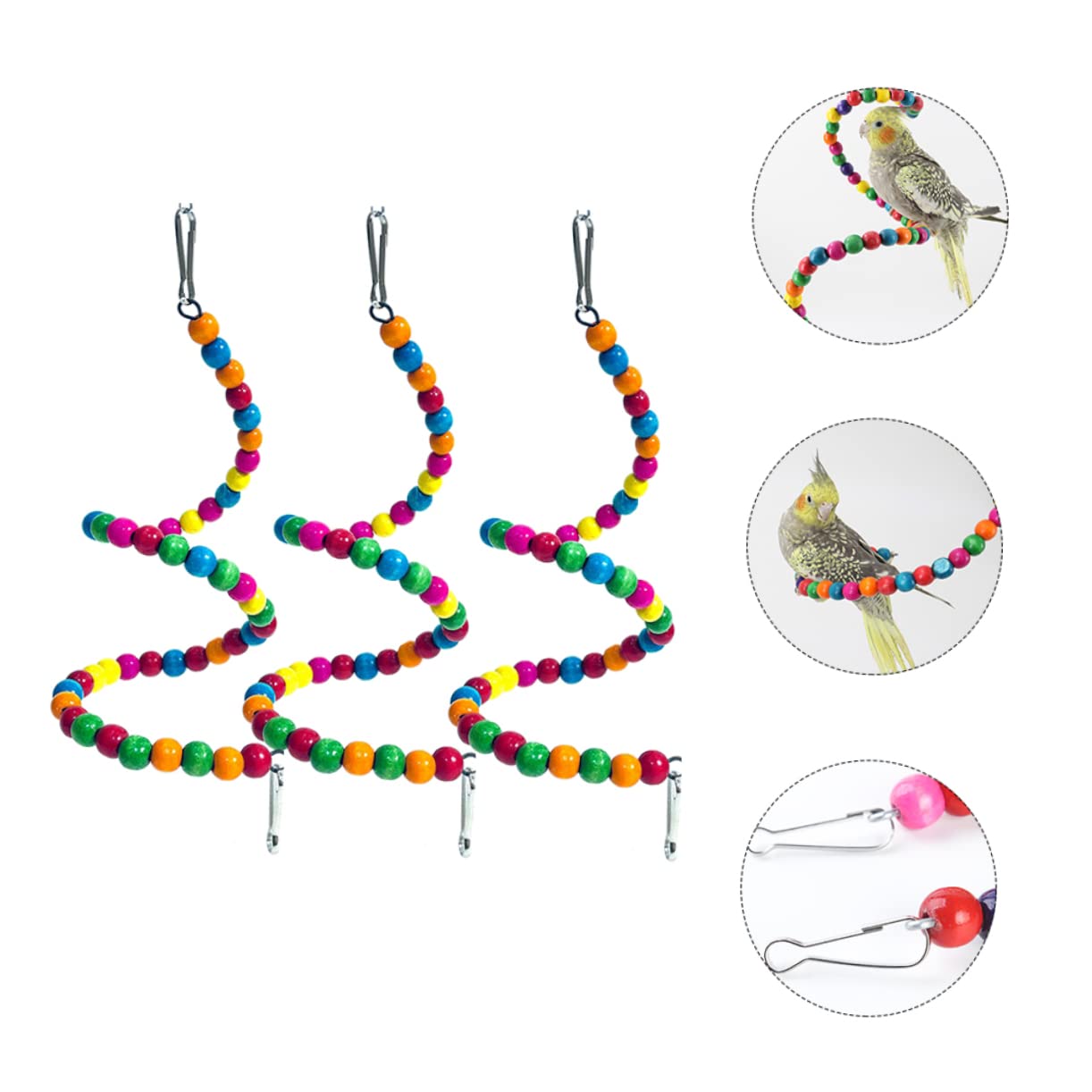 Hypeety Pet Bird Papegaai Swing Hangend Speelgoed Parakeet Budgie Cockatiel Cage Hangmat Swing Speelgoed Rond Katoen Touw Tri Speelgoed Hangend Speelgoed