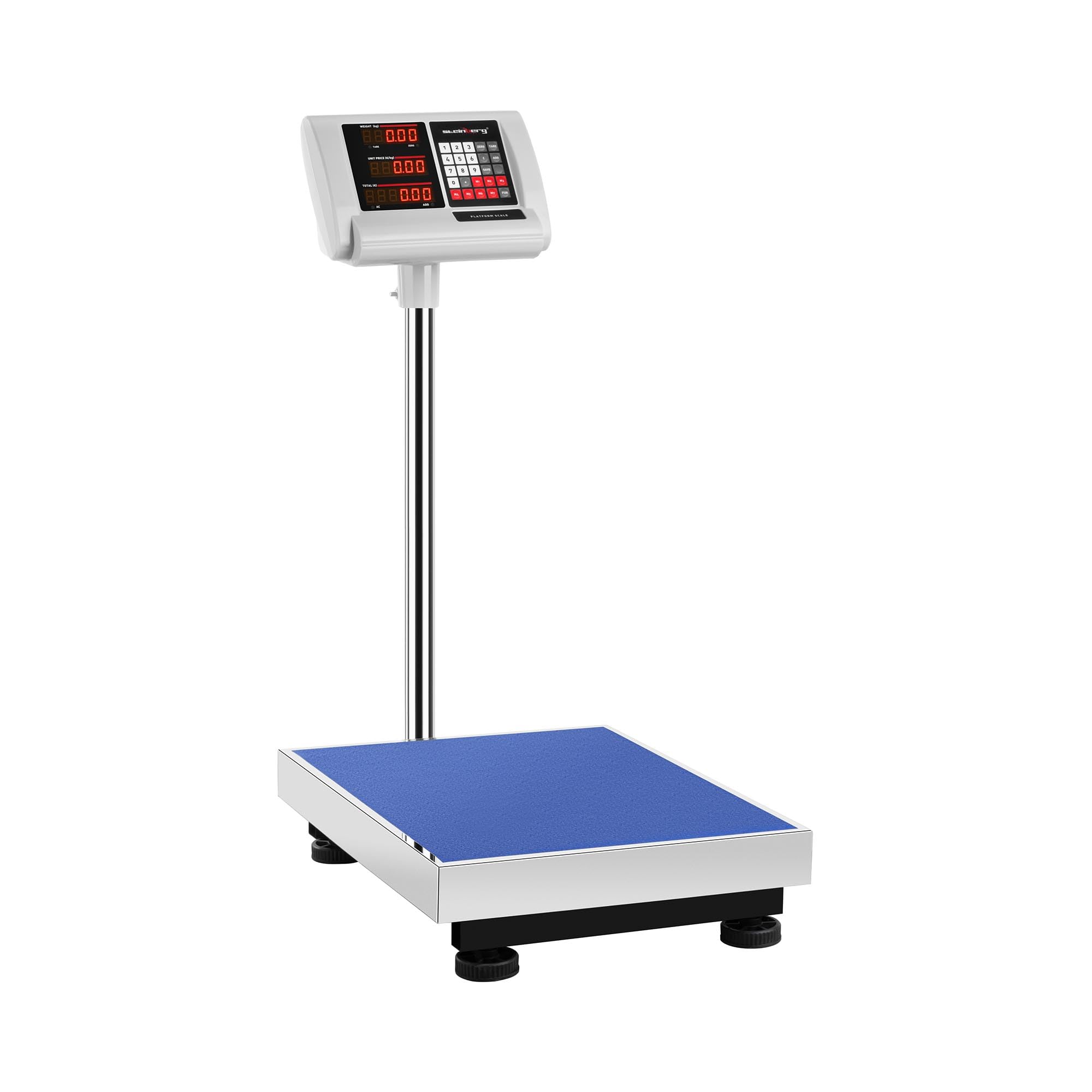 Steinberg Systems Plattformwaage – Industriewaage 150 kg, 10 g, 50 x 40 cm, 3 Speicherplätze