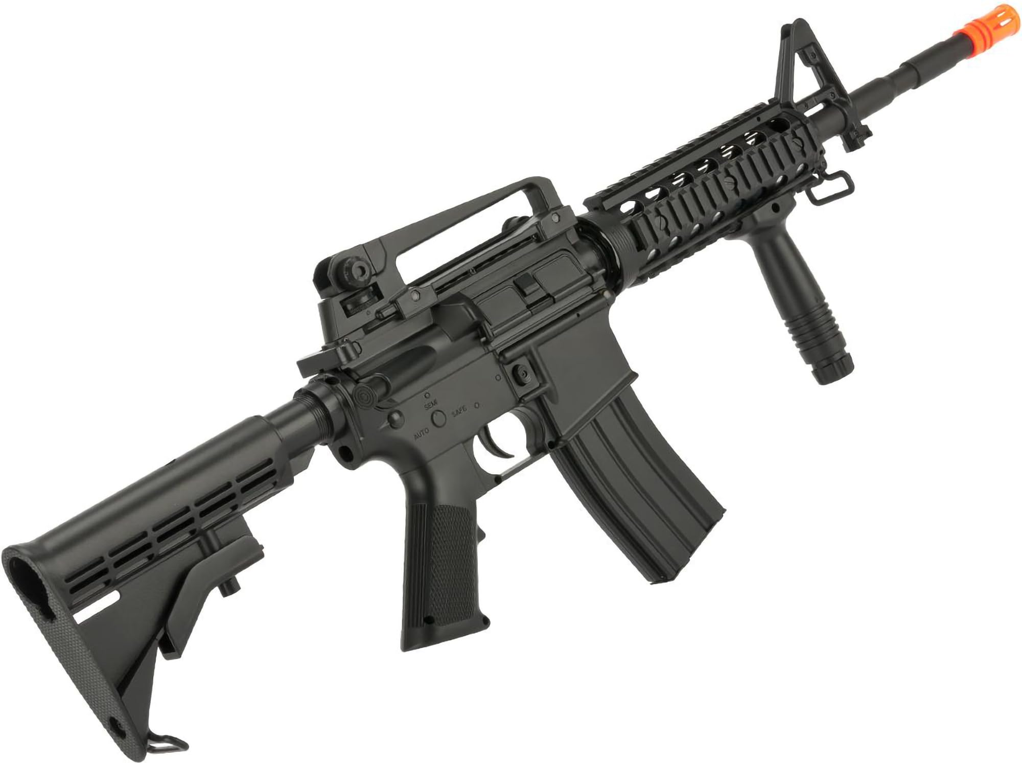 Evike Airsoft - CYMA AEG Mag Compatible Full Size Airsoft M4 Spring Powered Rifle (Model: M4 RIS)