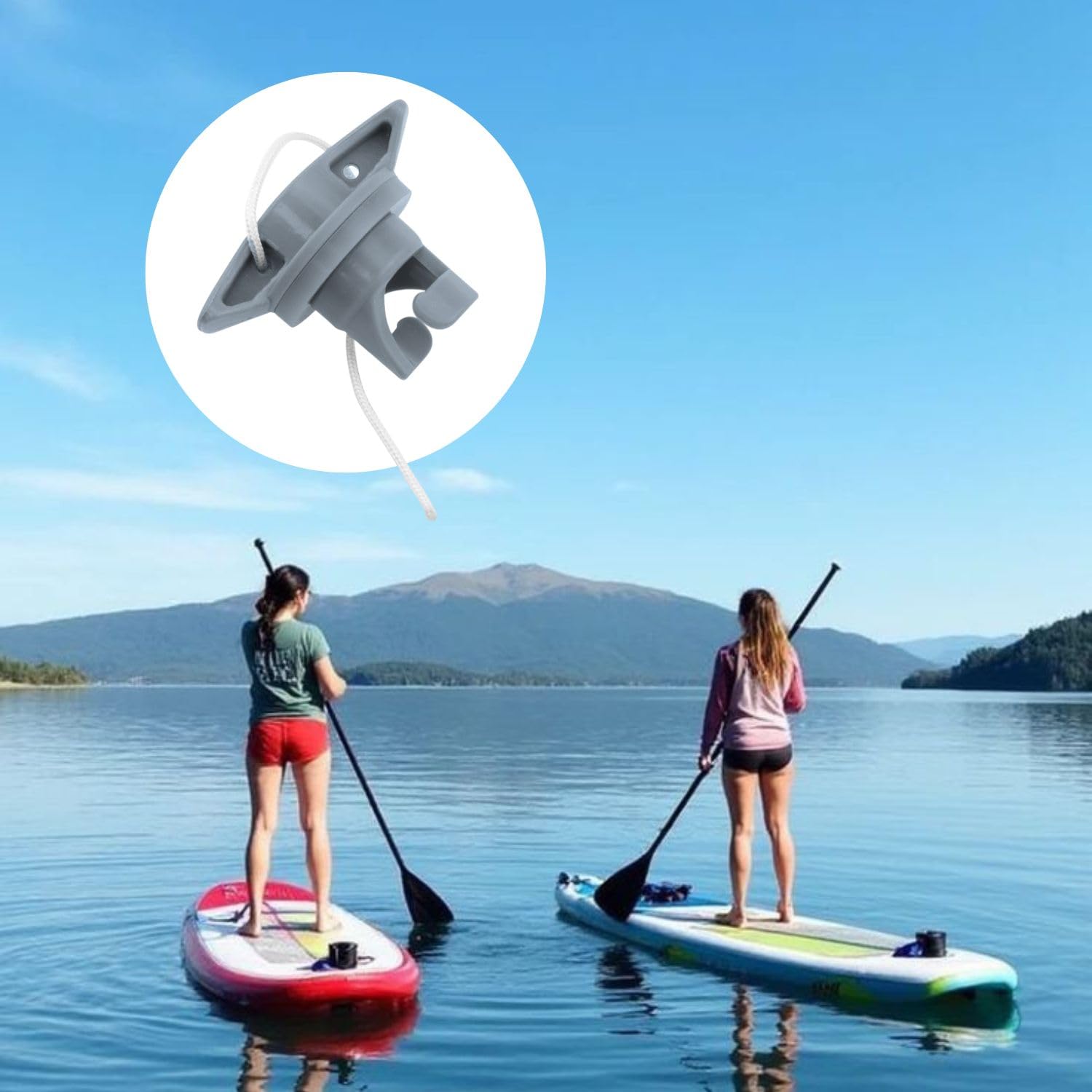 Set di tappi per valvola per canotti, SUP, 2 pezzi di ricambio | Set di tappi di ricambio per valvola gonfiabile e valvola SUP, 2 pezzi, adatti per chiusura valvola ad aria