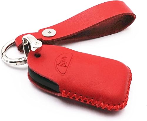 Miniatura 9 de Funda de cuero inteligente con 4 botones para llavero Kia Sorento Forte Optima Rondo Hyundai Elantra Genesis Sonata (negro)