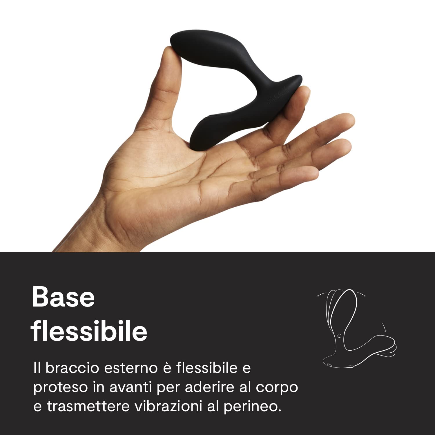 We-Vibe Vibratore per la prostata Vector+ con app e telecomando Black One Size