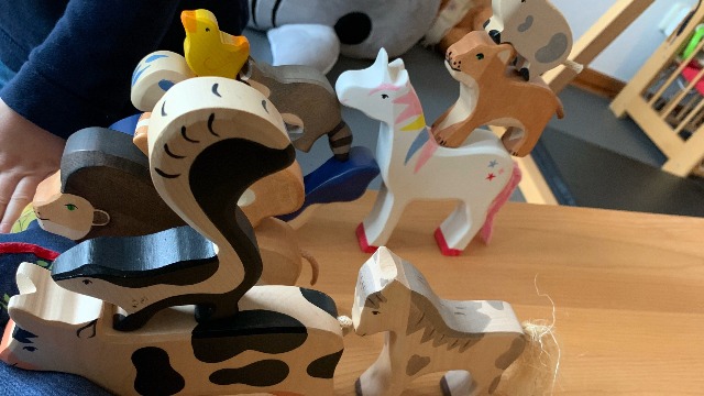 HOLZTIGER 80611 Unicorn Made Of Wood, Handmade Wooden Toy Made Of Maple, Water-based Colours, Promotes Children's Imagination & Creativity, Made In