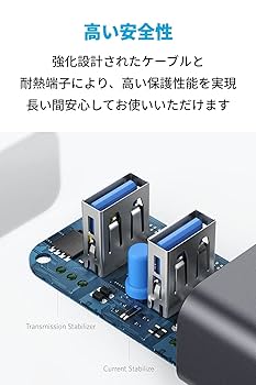 Amazon.co.jp: Anker USB-C 4ポート USB3.0 ハブ 40cm ケーブル