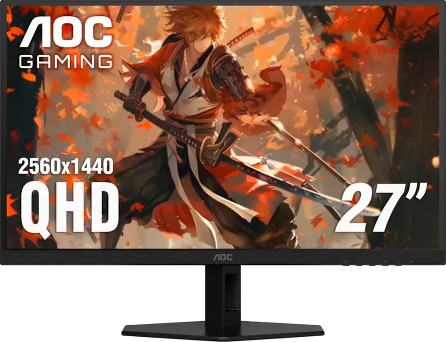 AOC Q27G40XMN 27-Inch Gaming Monitor QHD 2560x1440 Mini-LED Display 180Hz HDR1000 0.5ms Response Time Adaptive Sync (Renewed) (Renewed)