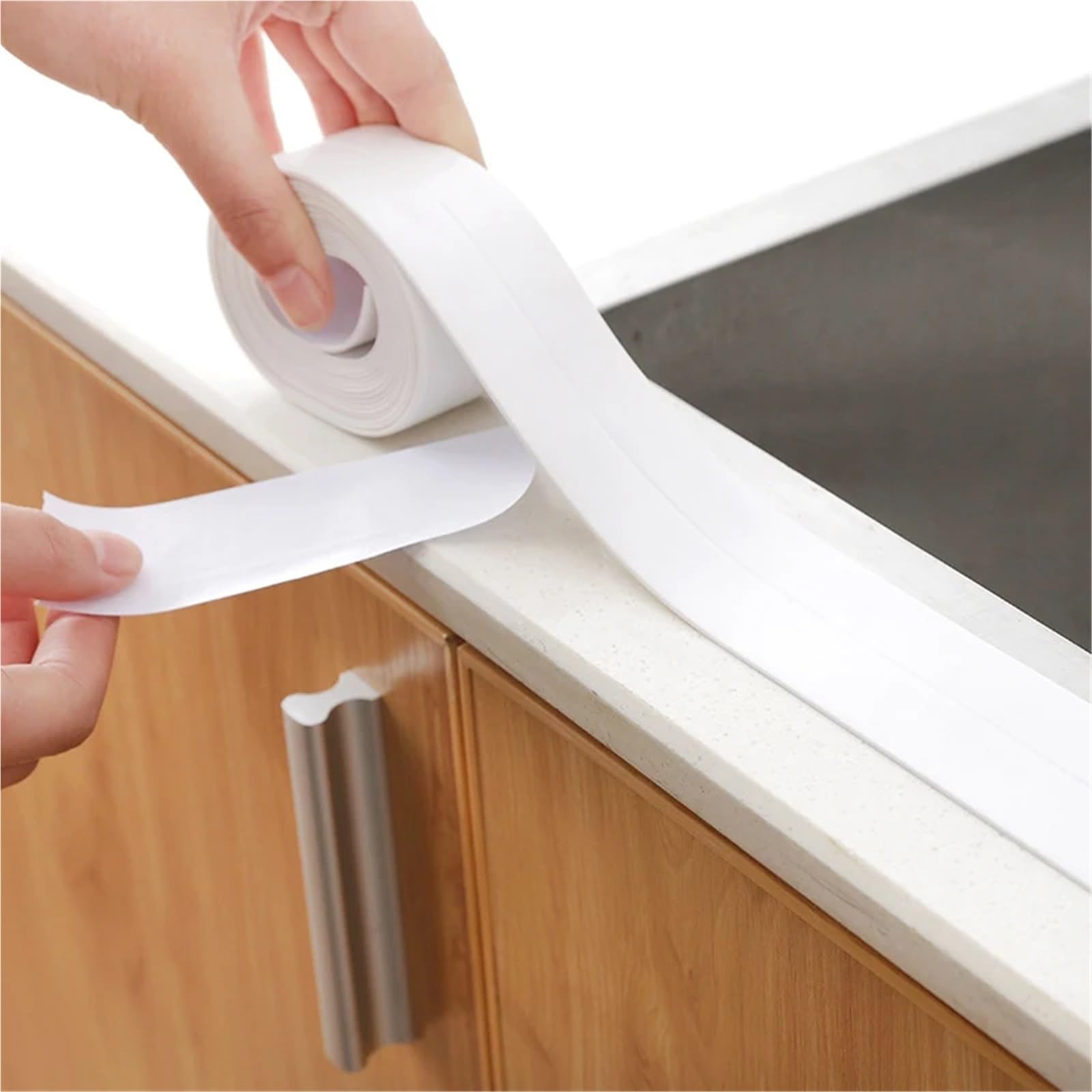 Nastro sigillante, Nastro Adesivo da 2 Rotoli for Gadget sigillanti for pareti del Bagno della Cucina 3, M(Brown)