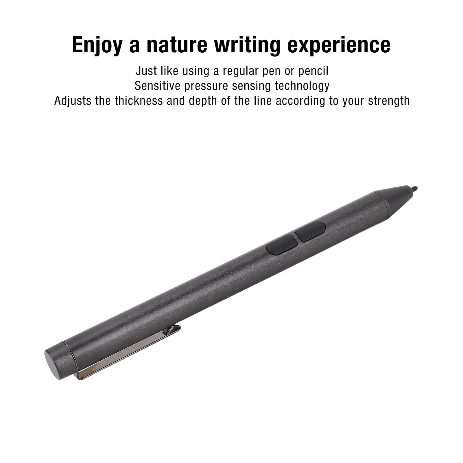Wakects PN350M Lápiz óptico Activo Lápiz Digital de Aleación de Aluminio con Alta Sensibilidad a la Presión Control Preciso y Batería AAAA para Latitude 3190 2 en 1 5400 7300 7390