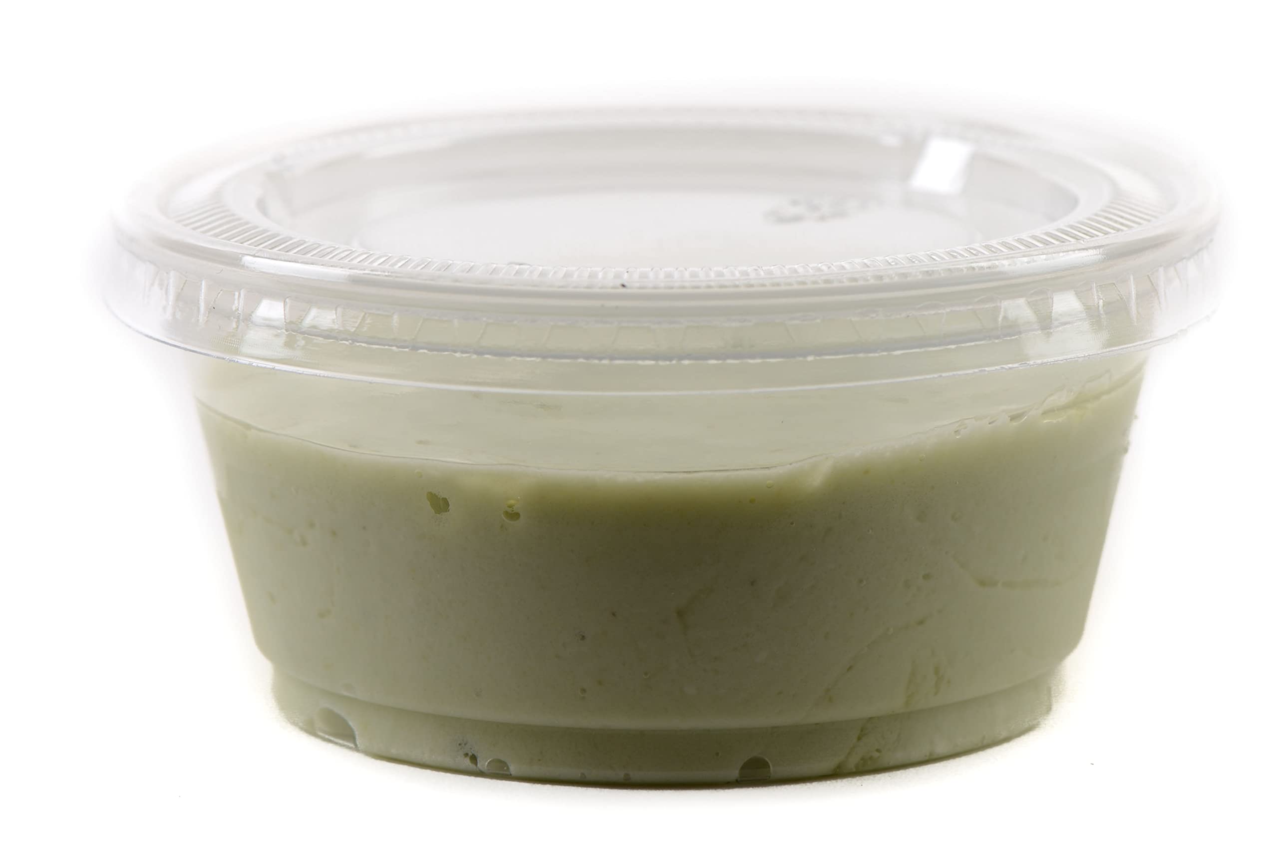 EcoQuality 3.25 Ounce Clear Plastic Disposable Portion Cups with Lids, Jello Shot, Souffle Cups, Condiments, Sampling Cups, Complements, Food Service (3.25 oz) (125)