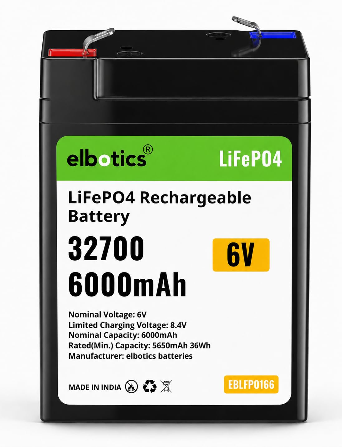 6V 6Ah LiFePO4 Rechargeable Battery with BMS Protection and 2000 Deep Cycle Maintenance-Free Suitable for Emergency Power Lighting Children's Toy Cars Motor Boats Camping Solar Panels-picture-42