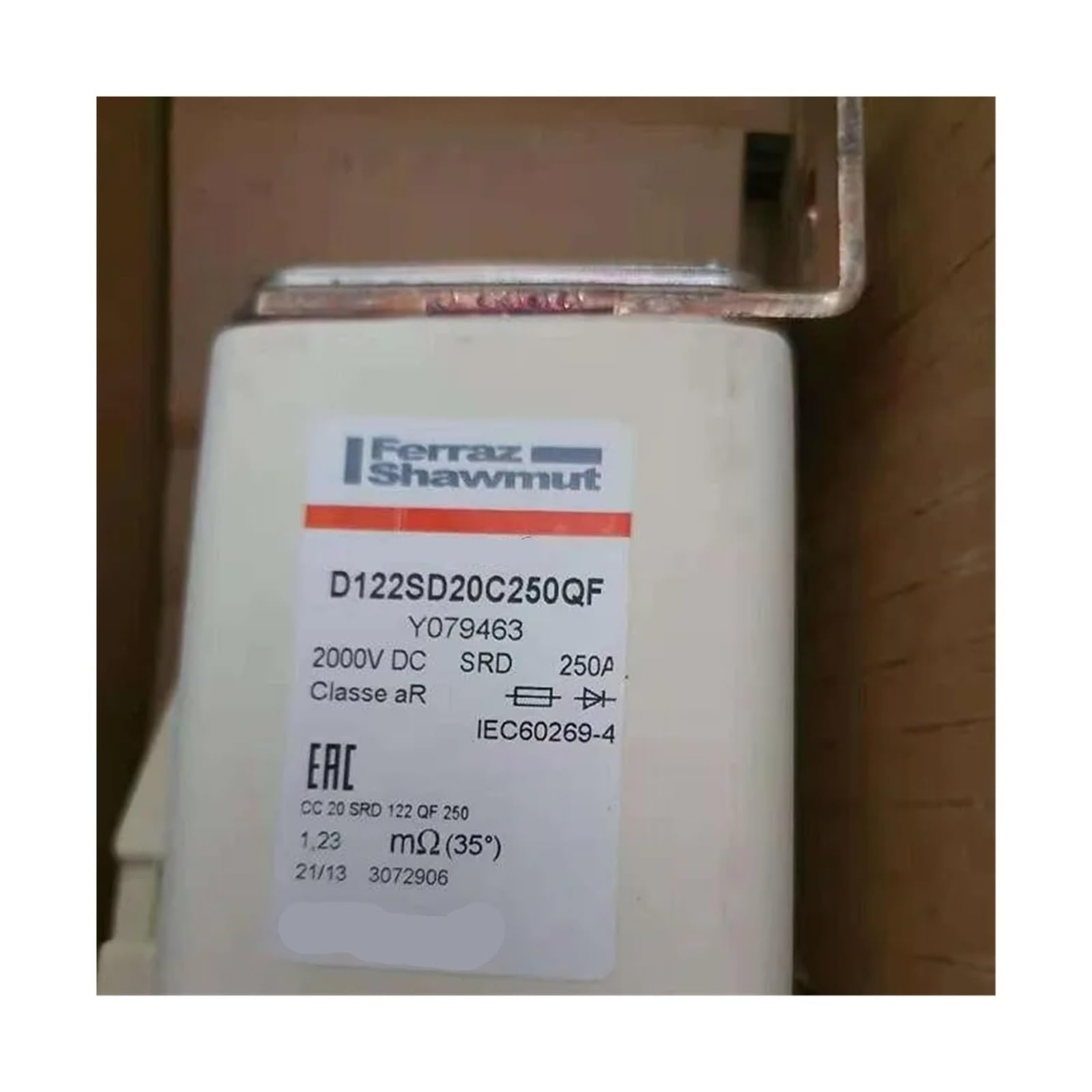Fusibile termico 250A 2000V D122SD20C250QF elettrico di collegamento
