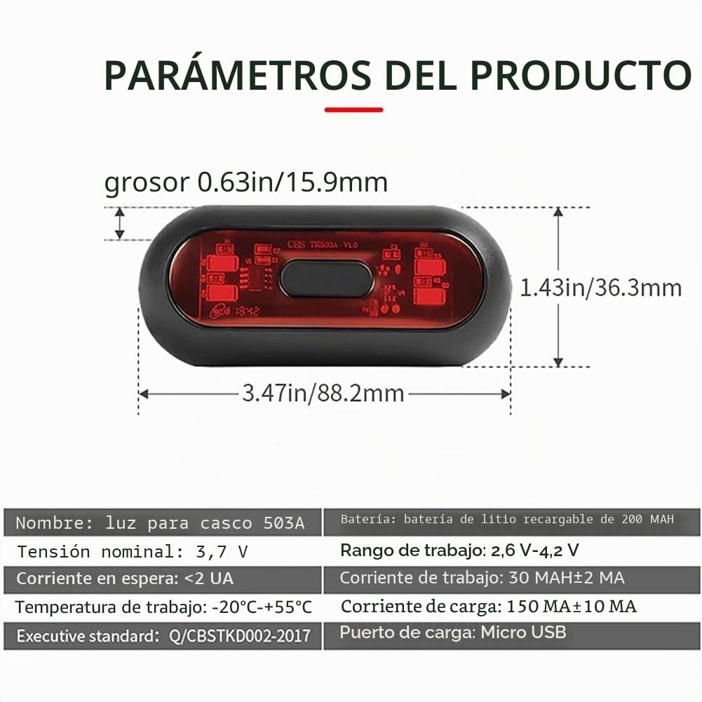 Luz de Freno y Advertencia Roja LED para Motocicleta y Bicicleta, Recargable