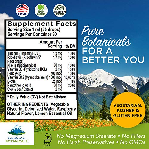 Liquid Vitamin B Complex Raspberry Flavor Kosher B Complex Vitamin
