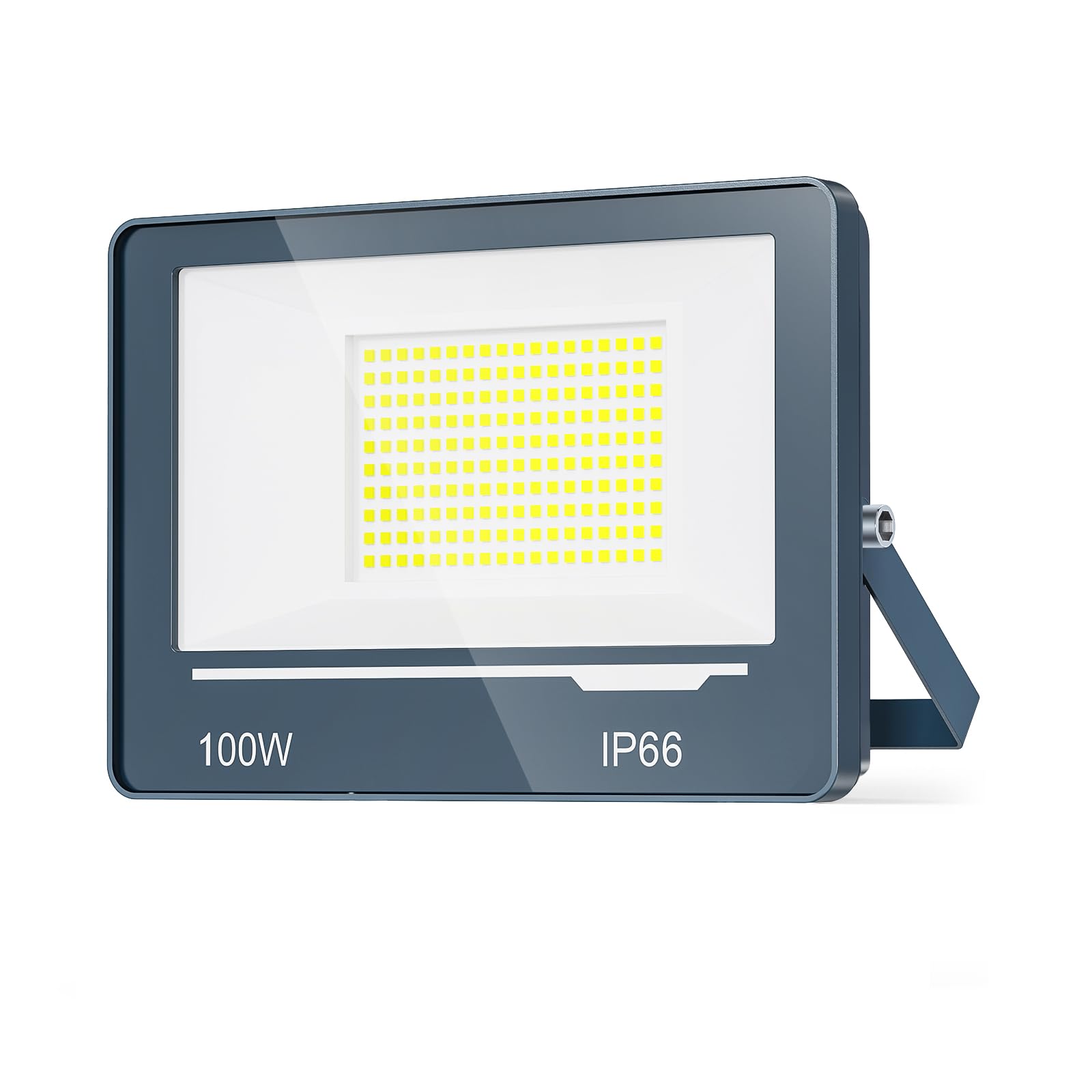 TOPAUBUB LED Strahler Außen 100W 10000LM 1 Stücke - Superhell LED Scheinwerfer Fluter Außen 6500K Kaltweiss Flutlichtstrahler IP66 Wasserdicht Aussenstrahler Hofbeleuchtung für Garten