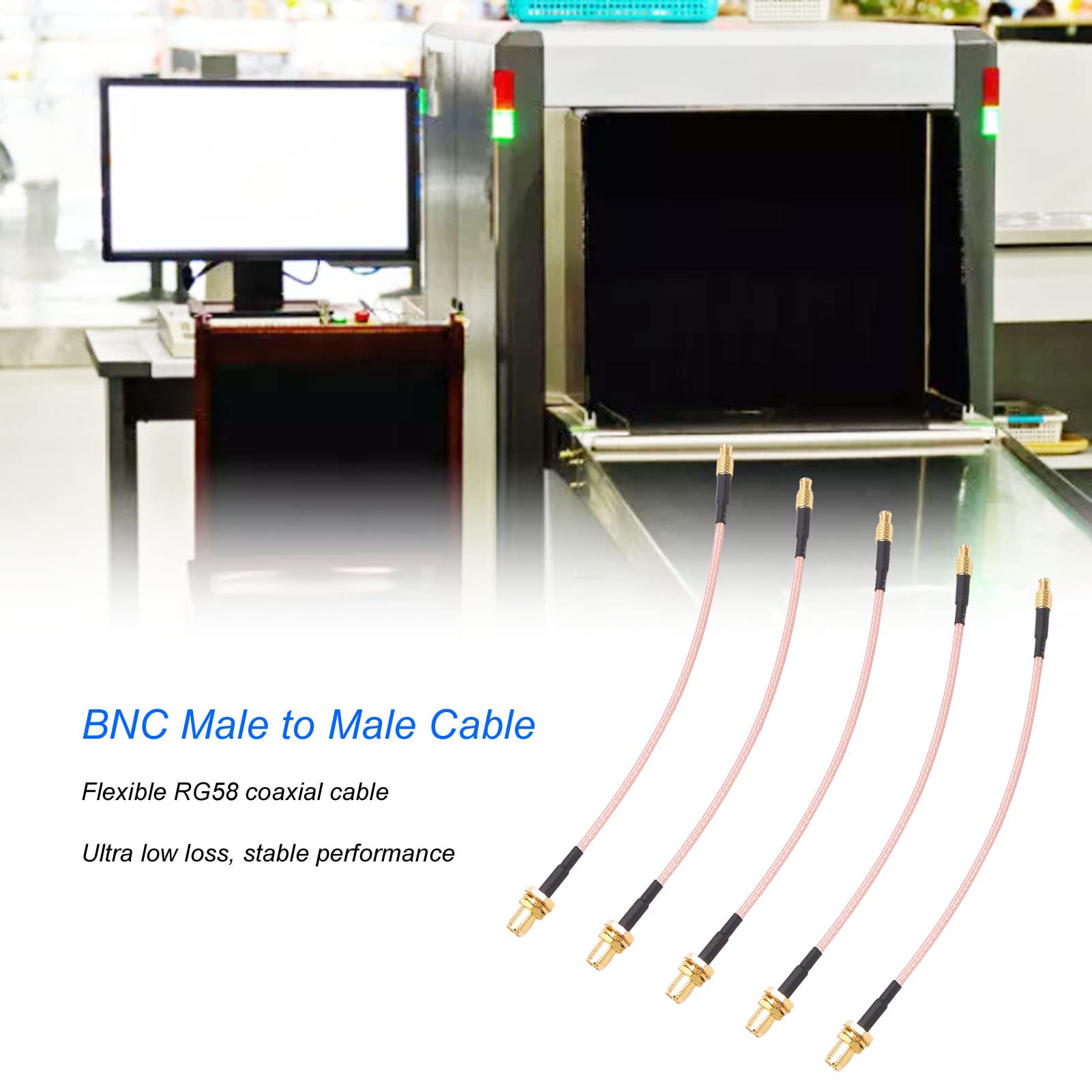 Câble coaxial 50Ω 5 pièces Câble Coaxial RF Faible Perte MCX Mâle vers SMA Femelle Câbles Adaptateur pour Système GPS Routeur Internet sans Fil Transmetteur Radio TFL‑316‑10 50Ω