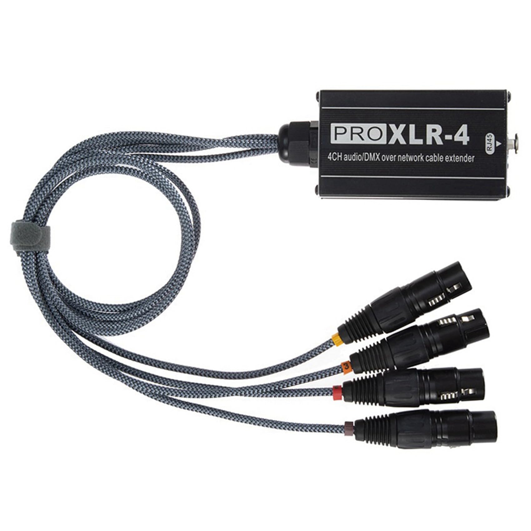 2 Paio XLR/Femmina 4 Canali Snake 3 Pin XLR/Un Ethercon RJ45 Cat5/Cat6 Extender Ethernet per Palco dal, Nero