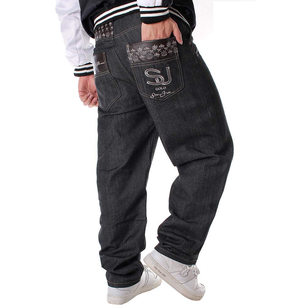 ジルボー 極太 オーバーサイズ デニム バギーパンツ B系 チカーノ 濃紺 ジルボー 極太 オーバーサイズ デニム バギーパンツ B系