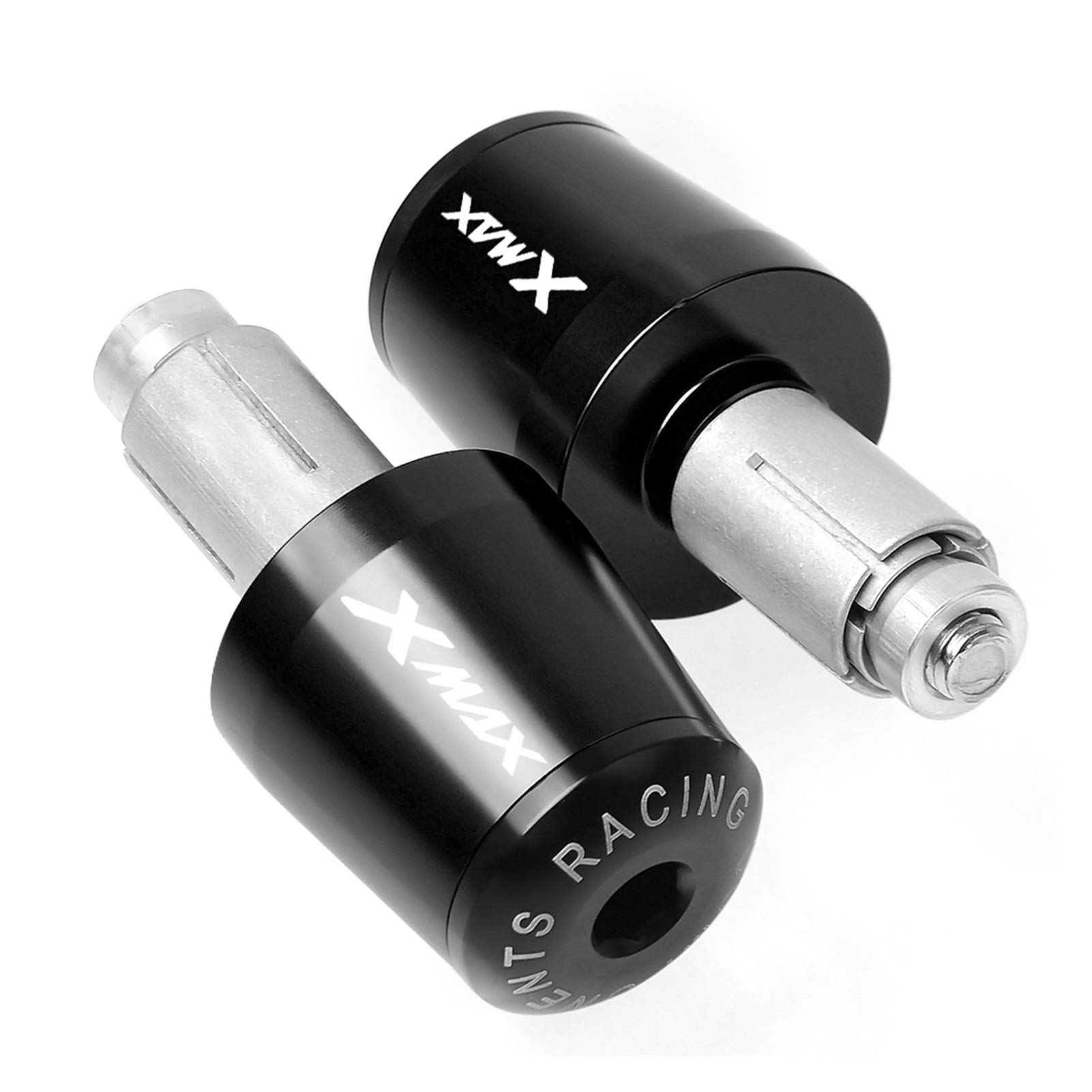 Manopole E Tappi Manubrio Per Yamaha Xmax - Alluminio CNC, Antiscivolo, Colore Rosso - Foto 2