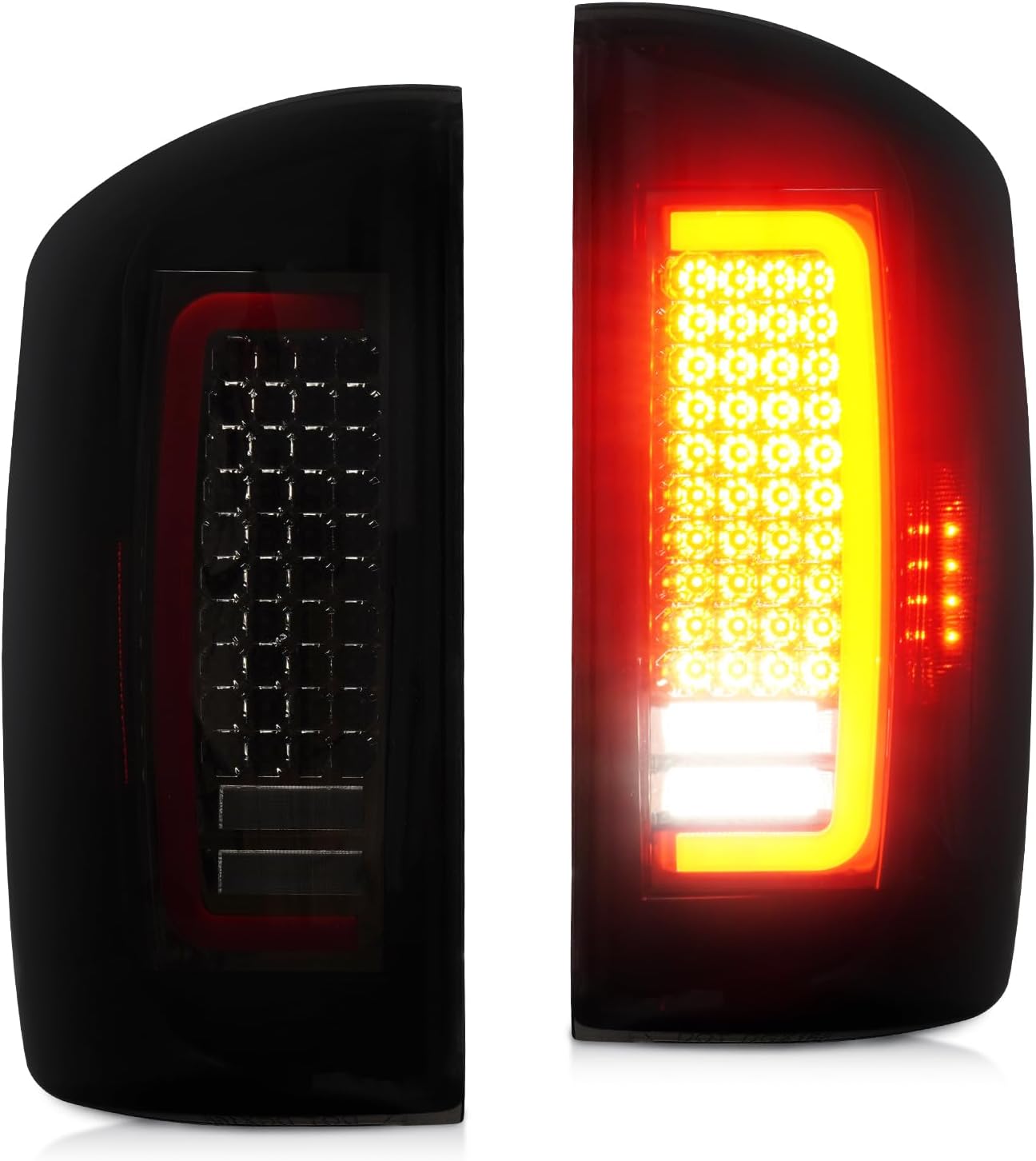 Youxmoto LED Tail Lights Assembly for Dodge RAM 1500 2007-2008 / RAM 2500 3500 2007-2009 (Reuse OEM bulb scoket [Halogen Type])