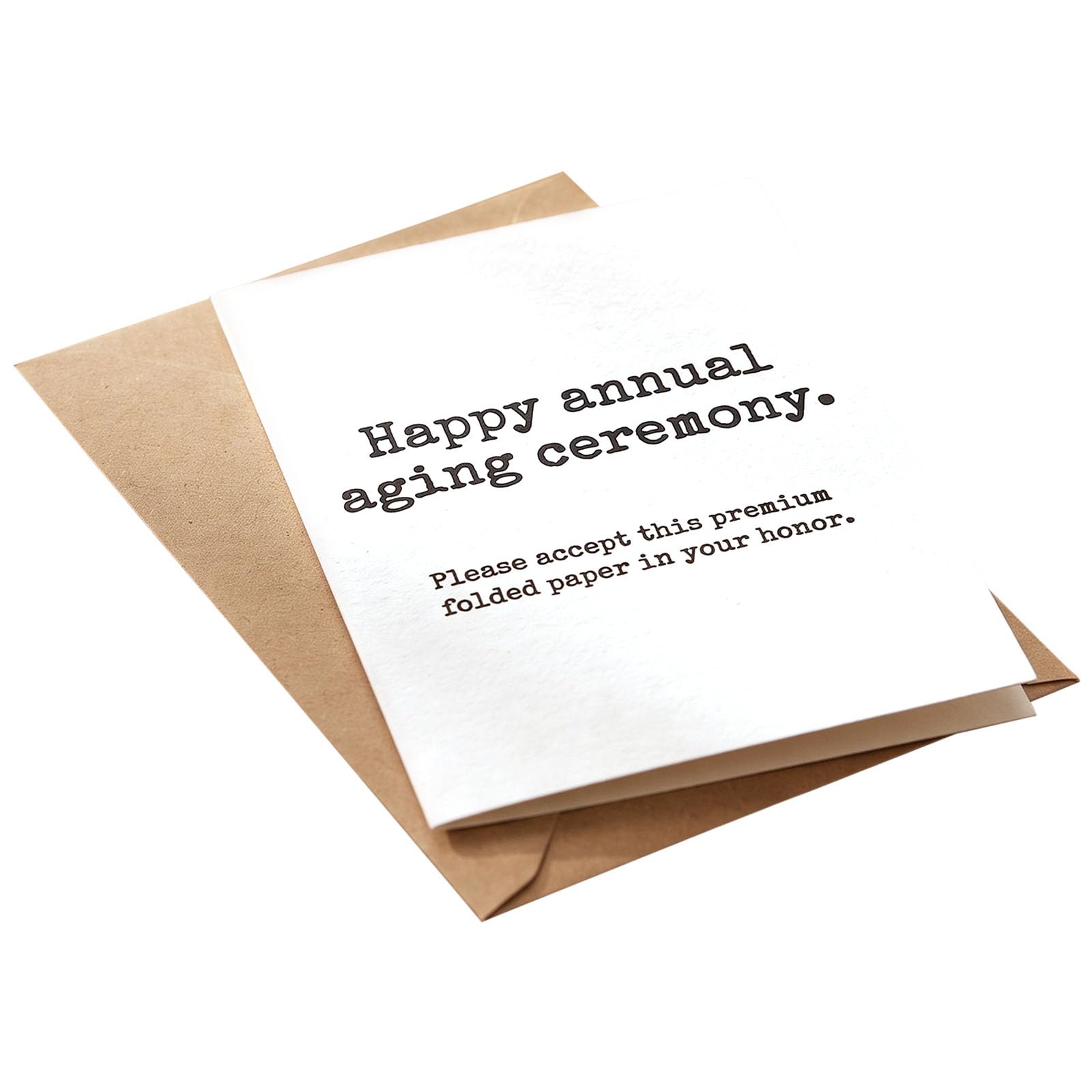 Funny Birthday Card Sarcastic Humorous Greeting Cards for Men Women Friend Coworker, Thick 4.7x7.1Inches Blank Inside with Kraft Envelope
