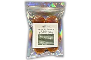 Lemon Oil Turmeric & Kojic Acid Brightening Soap: Eliminate Dark Spots and Hyperpigmentation