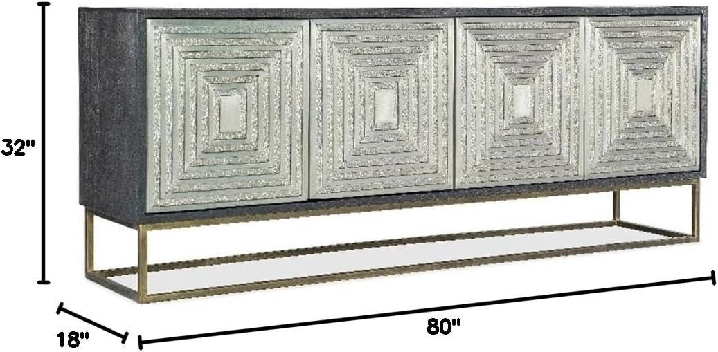 Hooker Furniture Commerce and Market Dimensions Wood Credenza in Black