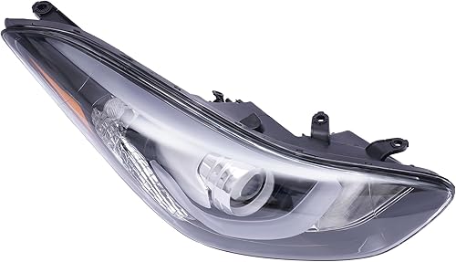 Miniatura 2 de Conjunto de faros delanteros LED halógenos con lente transparente, reemplazo directo para Hy-uu-nn-dai 2014 2015 2016 E-l-aa-nn-tra (lado derecho