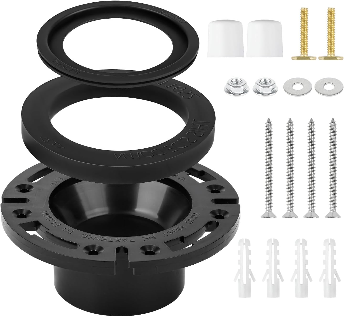 RV Toilet Seal, 3" Socket Floor Flange Kit Kit for Dometic 300 310 320 RV Toilets 385311658 Flush Ball Seal 385311652 Base Seal Gasket RV Toilet Parts