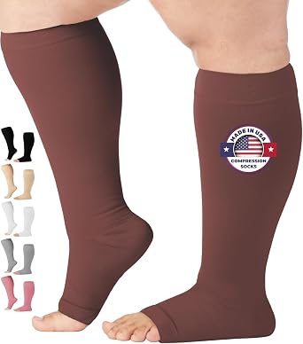 Mojo Toeless Compression Socks for Women and Men 20-30 mmHg Open Toe - AB211