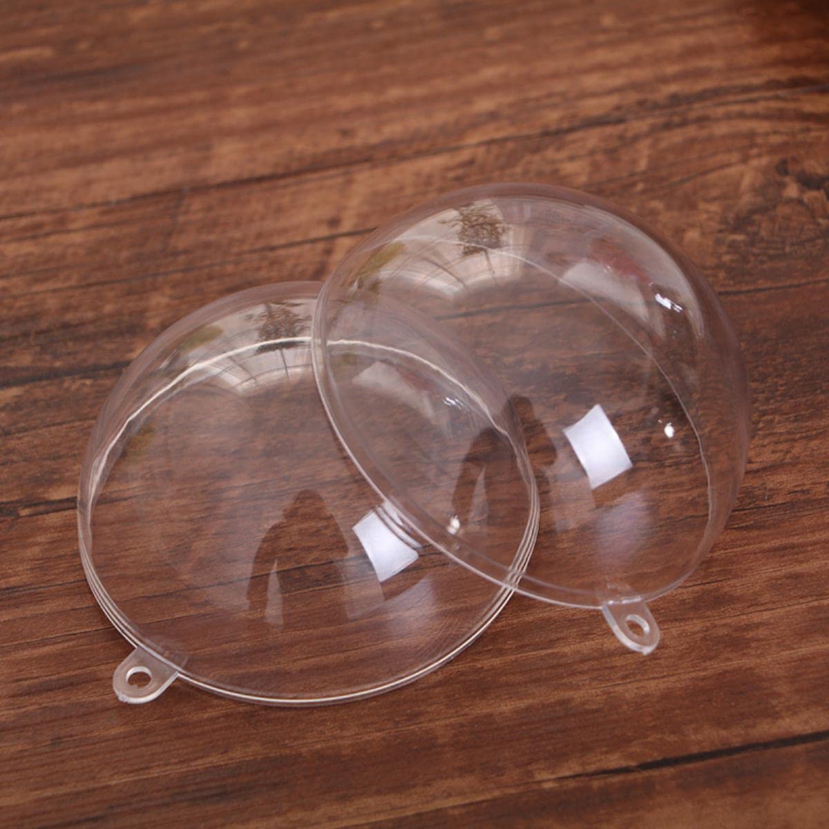 30 Boules De Noël Transparentes Plates - Décorations Incassables Pour Sapin - Personnalisables Avec Photos Ou Petits Objets