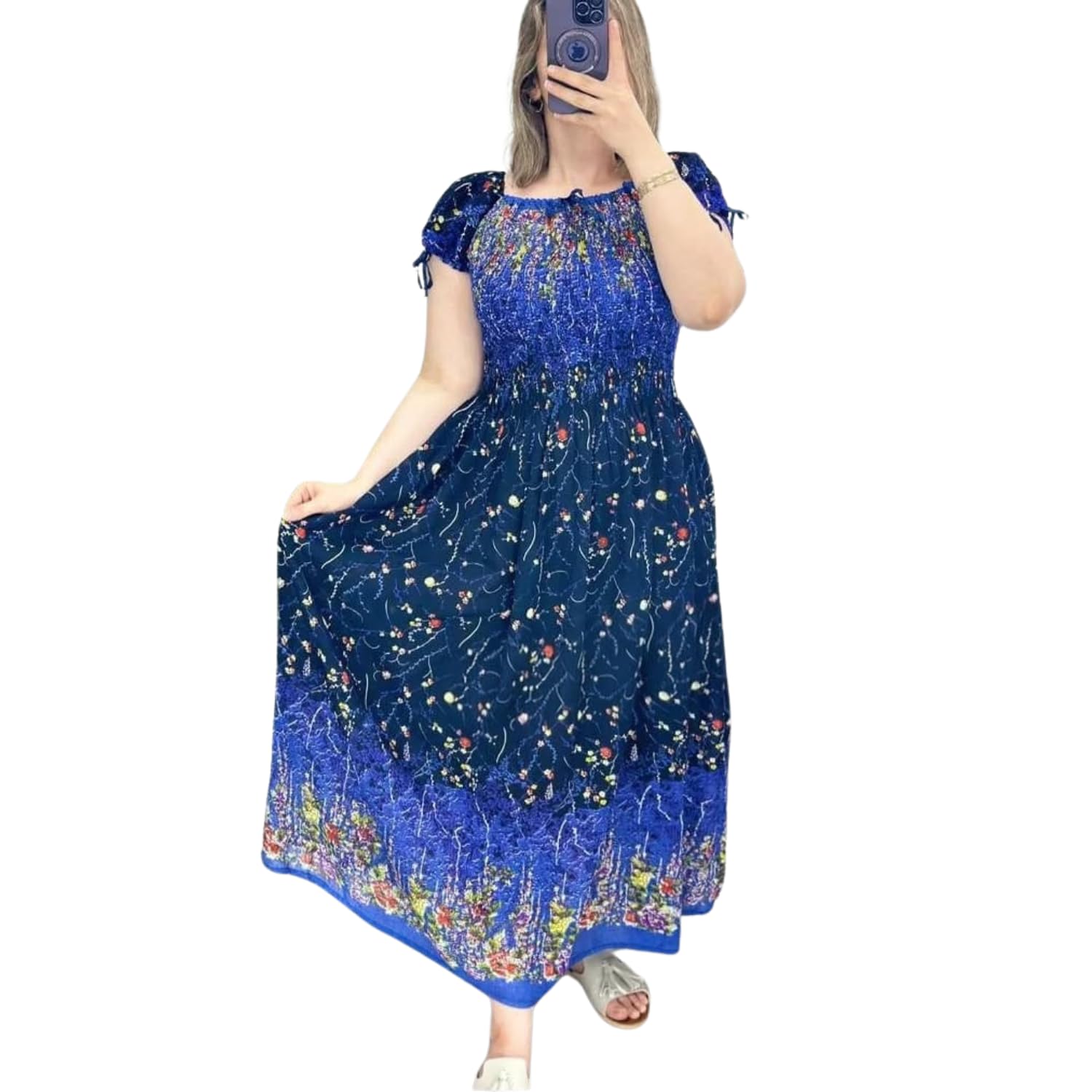 Y Company Rayon Long Gown Frock – Floral Print Maxi Dress for Women-picture-27