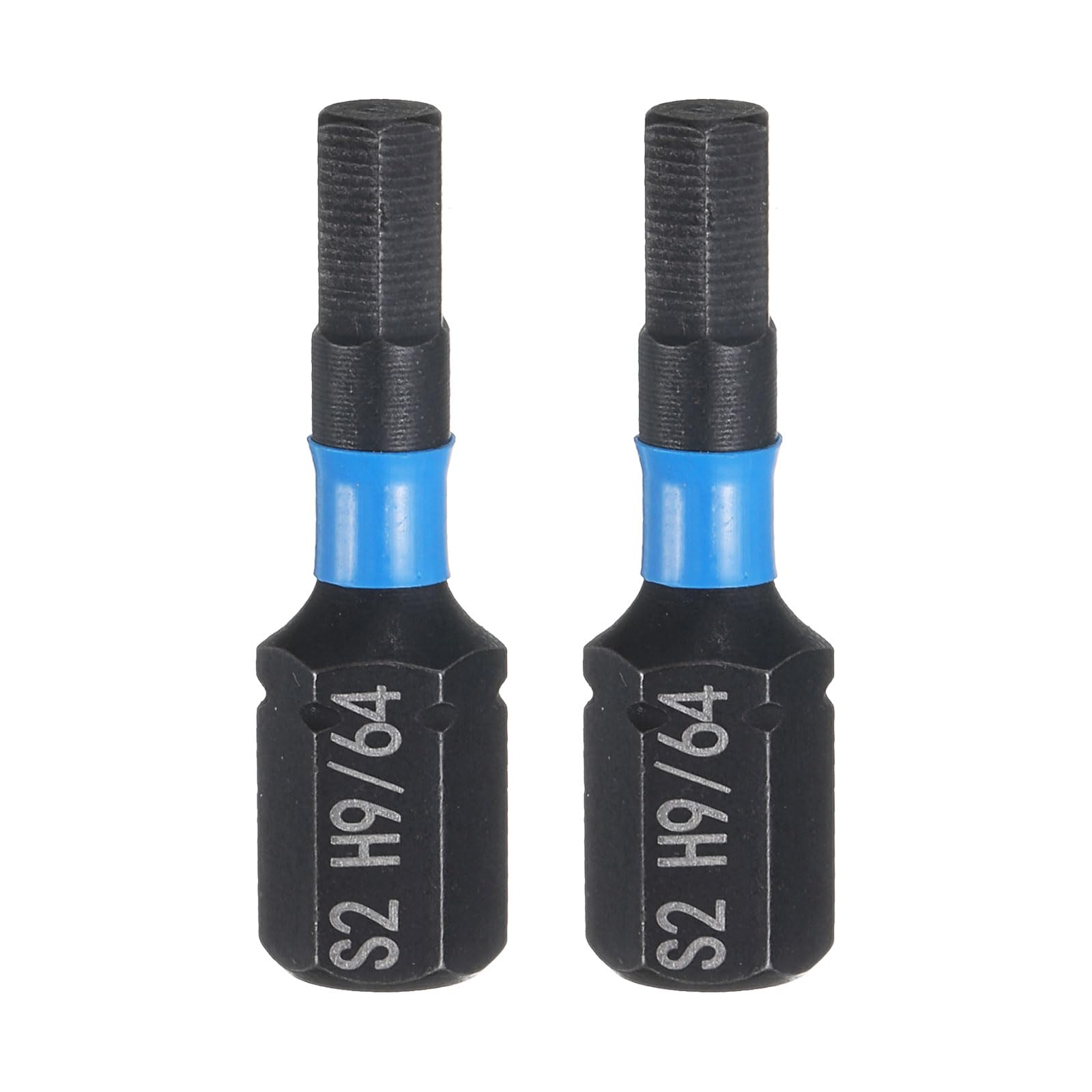 HARFINGTON 2pcs H9/64 SAE Hex Screwdriver Bit 1/4" Hex Shank 25mm/1" Length Magnetic Hexagon Head Hex Bits S2 Steel Screw Driver Bit Industrial Grade