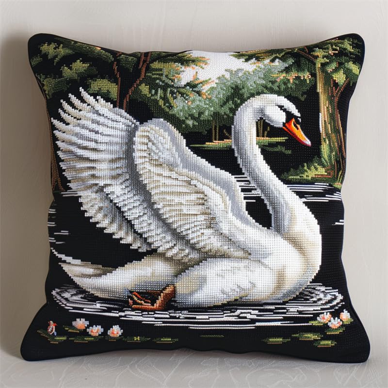 FFDONGTEGO Weihnachten Kreuzstich Kissen Set - DIY Stickerei 45x45cm