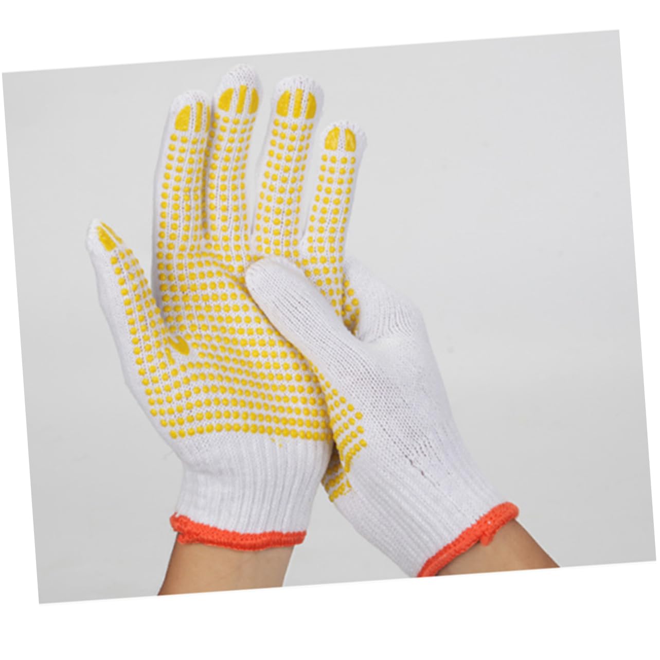 Operitacx 24 Guantes de Trabajo de Algodón para Protección de Guantes Resistentes y Duraderos para Construcción y Mecánico