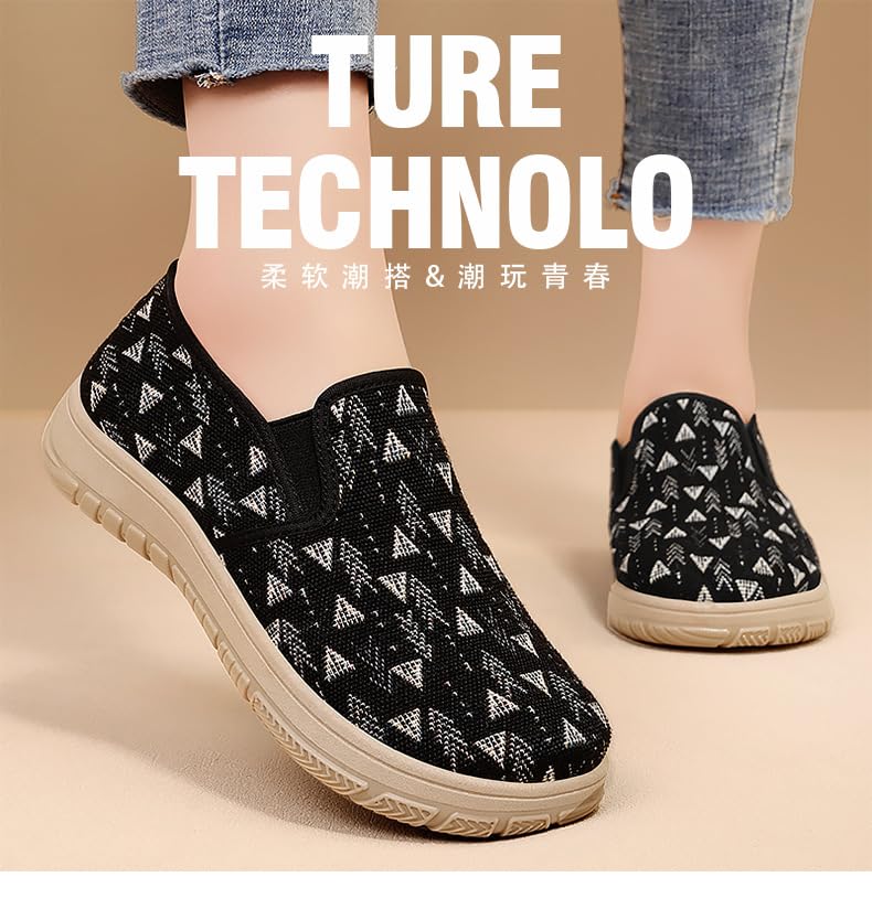 Shoes women's summer new single breathable mother shoes soft sole non-smelly feet casual one pedal cloth3