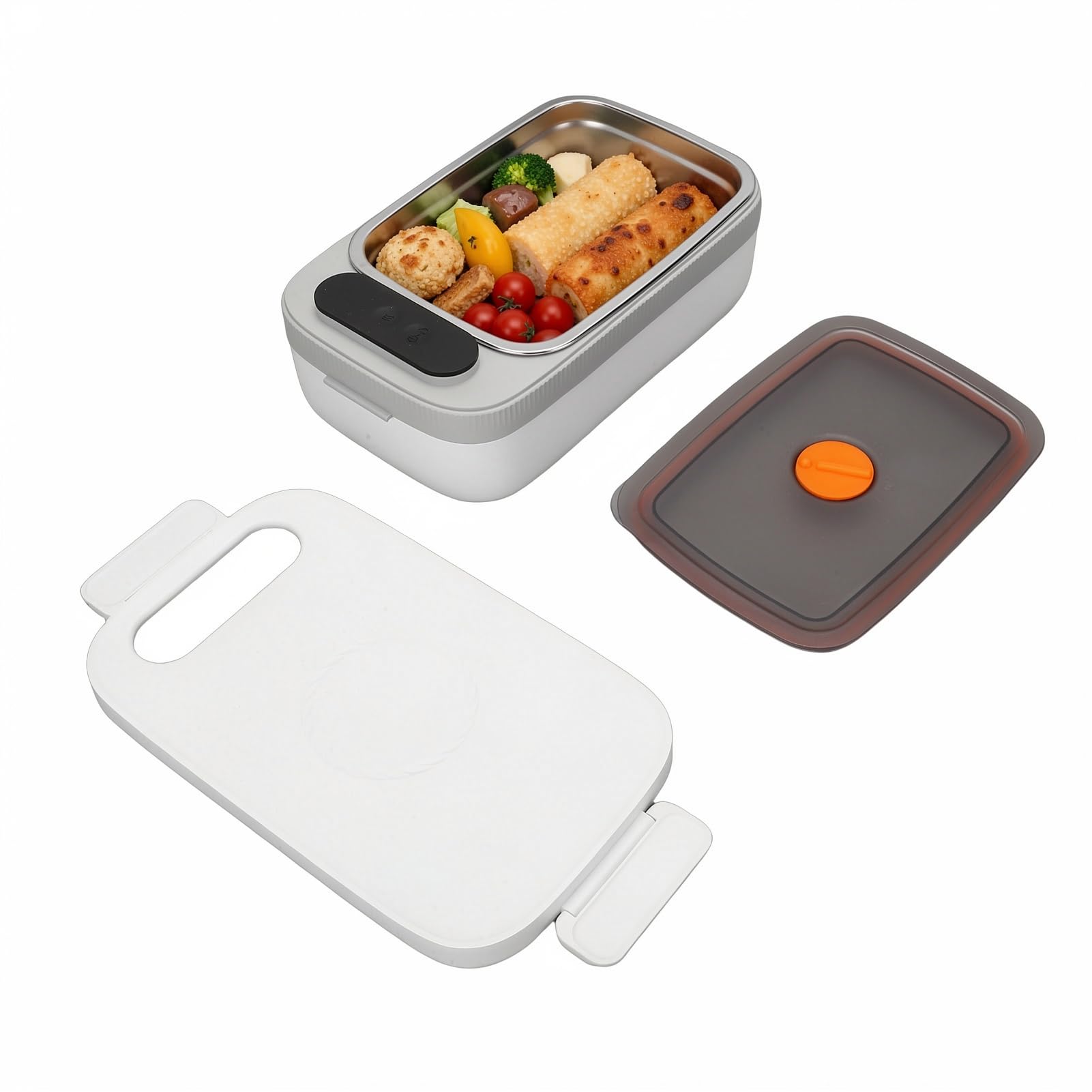 Lunch Box Elettrico, Scaldavivande Portatile in Acciaio Inossidabile da 1000 Ml con Batteria Grande da 14000 MAh e 7 Livelli di Riscaldamento, per Studenti in Viaggio D'ufficio