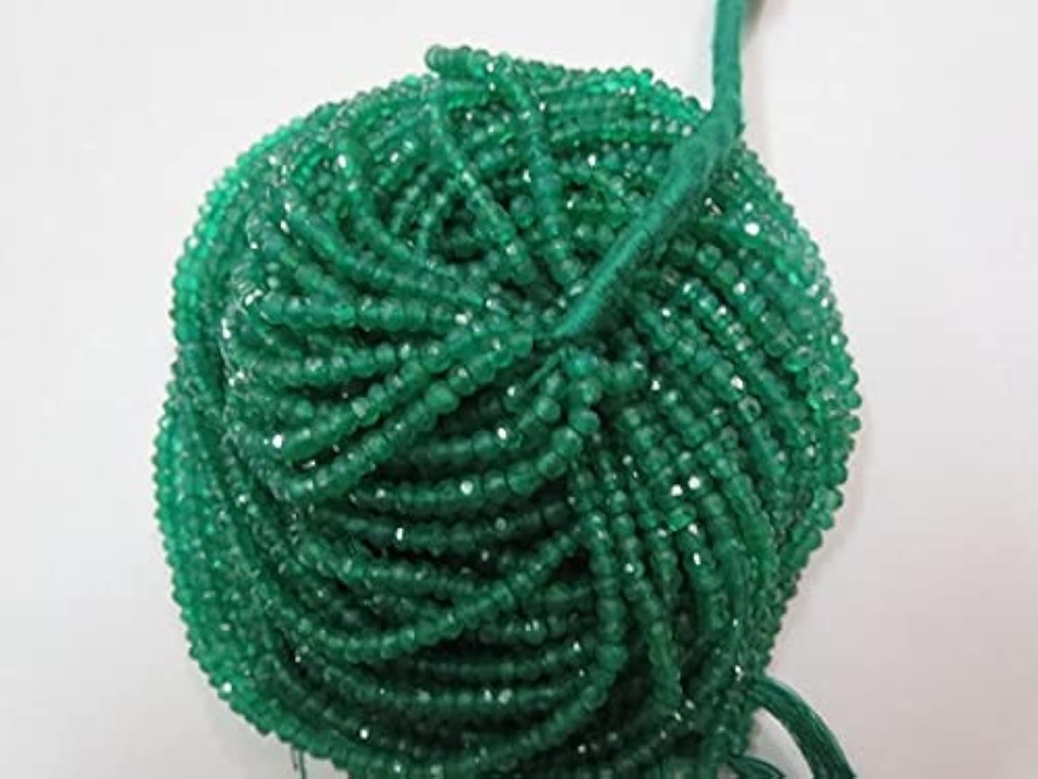 Perles onyx vert naturel 3.5mm facettées pour création de bijoux DIY de luxe