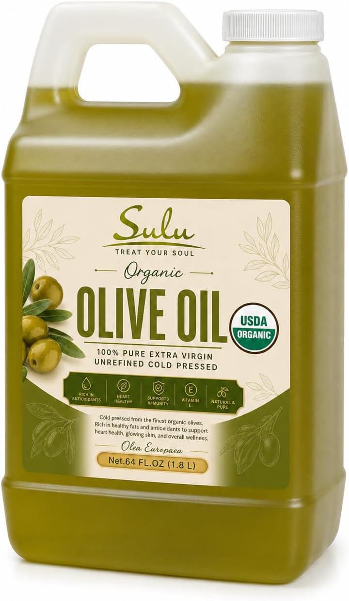 64 FL.OZ Organic Extra Virgin Olive Oil Cold Pressed