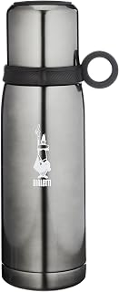 Bialetti 460mL termos Paslanmaz Çelik Çift Katman 12 Saat Sıcak 24 Saat Soğuk  Bardaklı