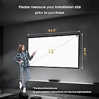 Vista 6 de 2025 Upgraded Portable Projector Screen - Black Backing, Straight Edges, Foldable, Washable and Wrinkle-Free - for Indoor Home Theater and Outdoor