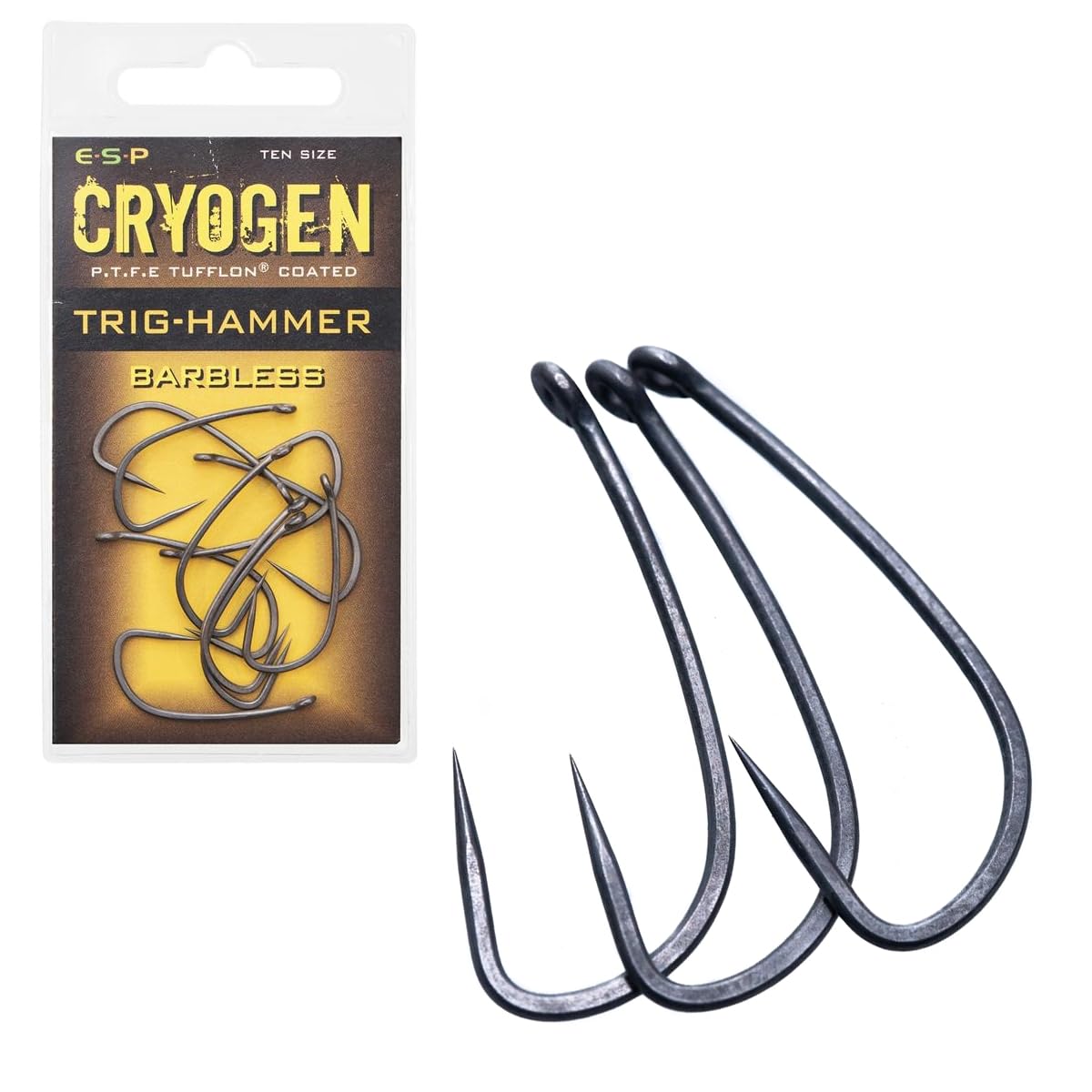 ESP Cryogen Trig Hammer Barbless Carp Hooks: 8