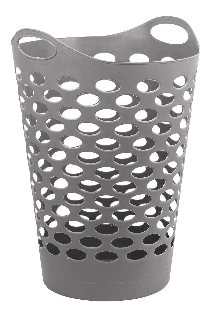 Haus Alchemy LARGE 70L Laundry Basket Clothes Basket with Handles Hamper Bin for Bedroom Storage Well-Holding Flexible Odour with Laundry Hamper - Grey,Plastic