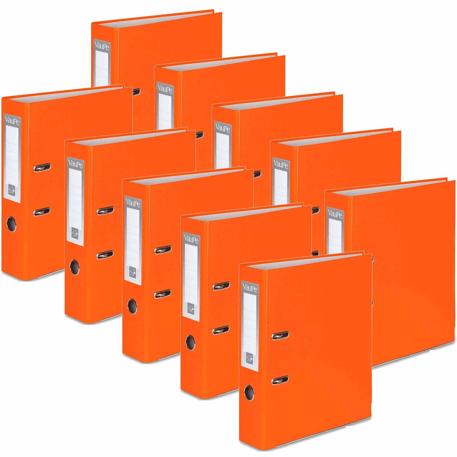 OFFICE CENTRE 10x Orange A4 Large 75mm Lever Arch File Folder Metal Edge Strengthened Stationery Document Archive Paper Storage Office School Home Easy Filing System 15 Colour Coding Wide Spine — image 1