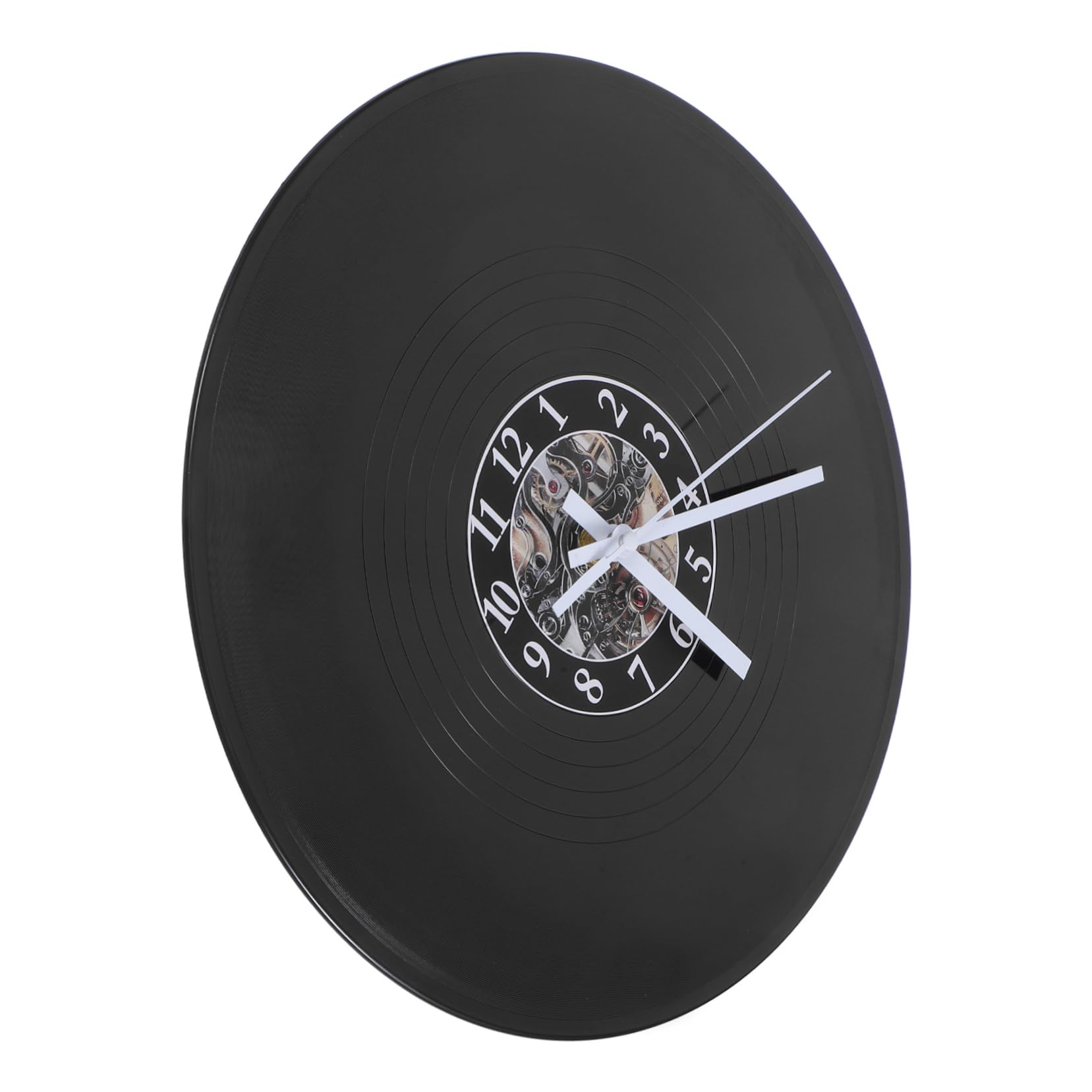 Horloge murale vintage vinyle silencieuse thématique cuisine salon
