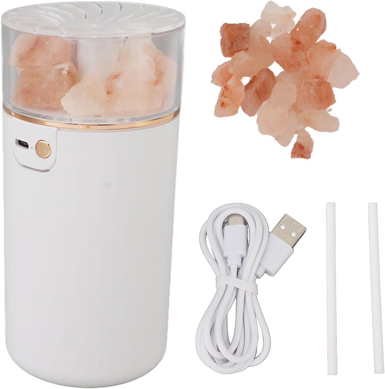 per Uso Domestico Umidificatore con diffusore a Lampada di Sale Due modalità di spruzzo Diffusore di Oli Essenziali a LED da 400 ml Luce Calda for Camera da Letto