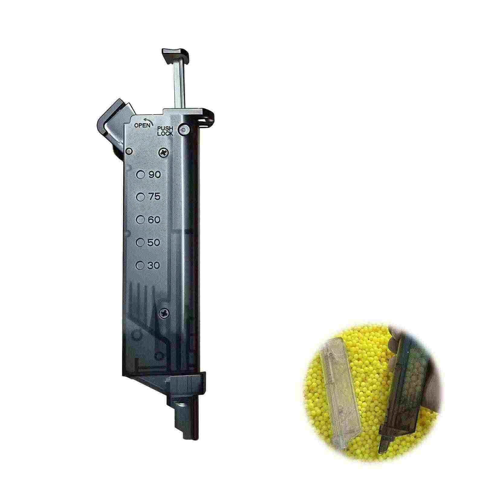 Speedloader 6mm Compatible con Airsoft para Recarga Rápida y Segura de BBS, Cargador Rápido 90 Balas con Resorte de Acero, Accesorios para Compatible con Airsoft y Caza