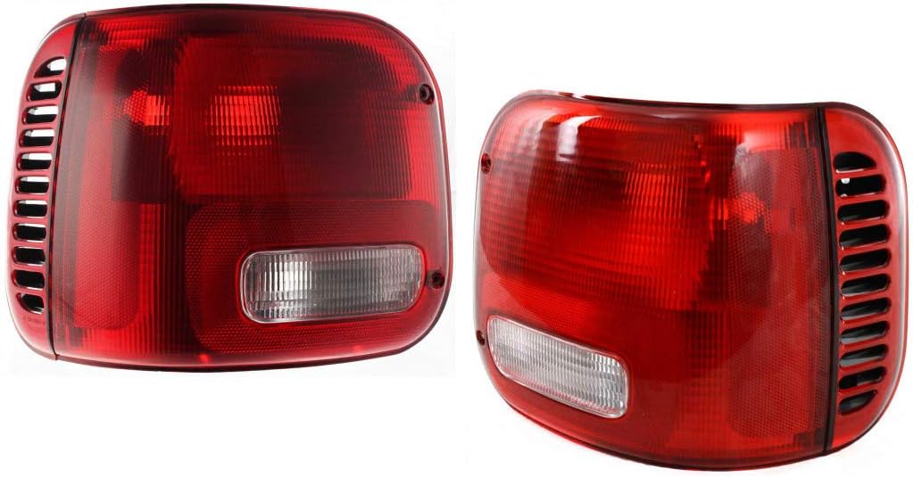 For Dodge Ram 1500/2500/3500 Van 1999 00 01 02 2003 Tail Light Assembly Pair Driver and Passenger Side Replacement For CH2800142, CH2801142 | 55055075, 55055074