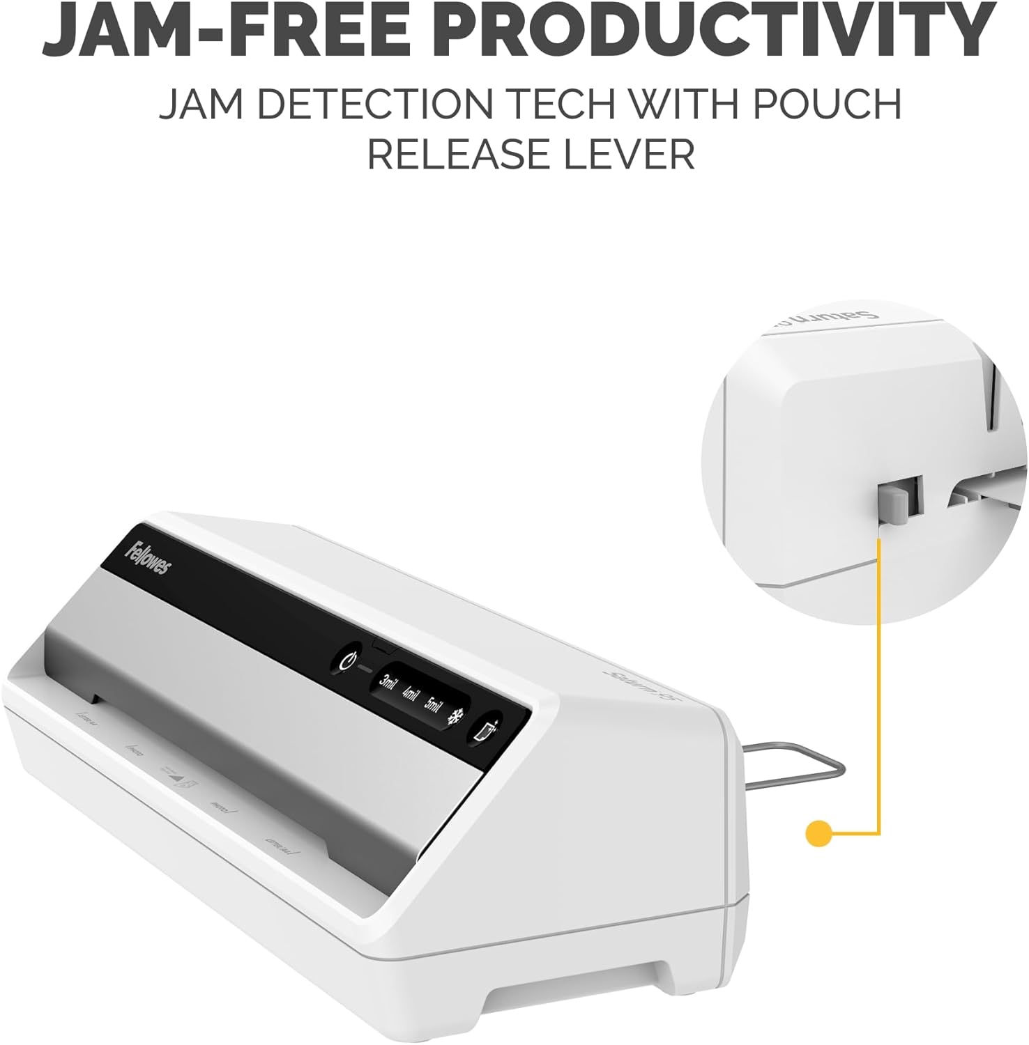 Fellowes Saturn 95 Thermal Laminator Machine for Home or Office with Pouch Starter Kit, 9.5 inch, Fast Warm-Up, Jam-Free Design(5735801)